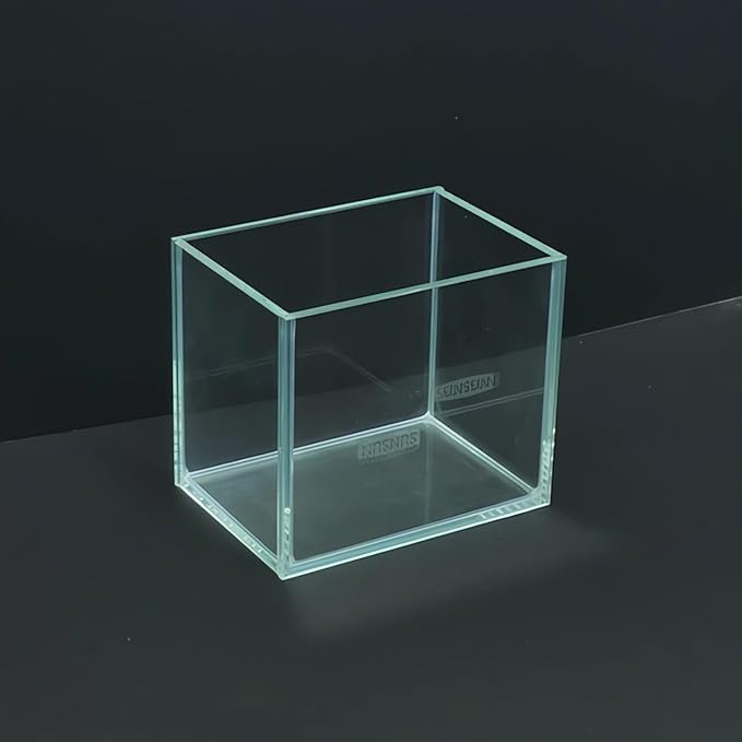 Small Nano Tall Rimless Tank, Small Glass Fish Tank, Small Betta Fish Tank, Small Aquarium, min Aquarium, Betta Tank (0.7 Gallon 5.9X 4.3x5.1inch/15 * 11 * 13cm)