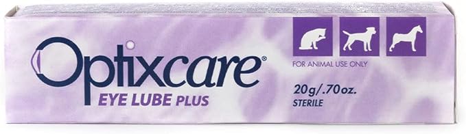 OptixCare Pet Eye Lube Plus + Hyaluron 20g for Dog Cat Horses