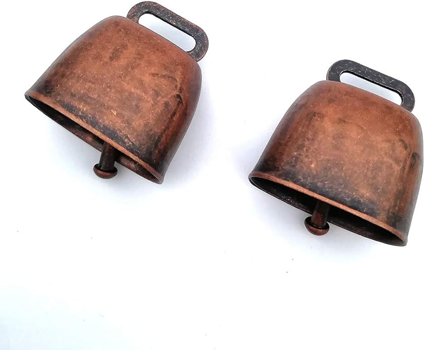 Dog Cat Pet Copper Bells Animal Copper Small Size Bronze Bell Brass Pet Anti-Theft Accessories,wind chimes, baby early childhood bells, bracelet bells (Red Bronze)