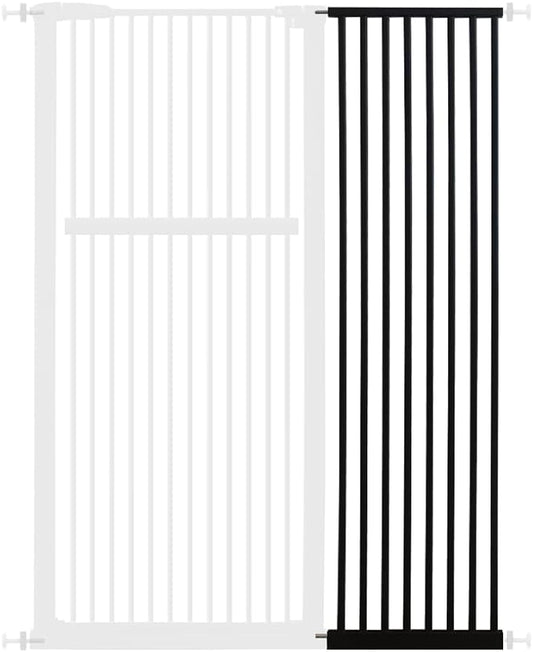 Extra Tall Pet Gate 55.12" High Pressure Mounted 16.73" Wide Extension kit 1.37" Gap (16.73", Black)