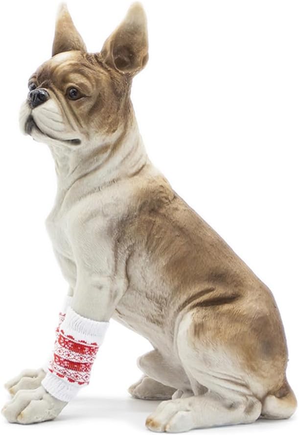 4pcs Pet Leg Ankle Sleeves Dirt Leg Cover - Urine Warm Knee Pad (Christmas Snow, Size S)- Christmas Decorations for Pet Cat