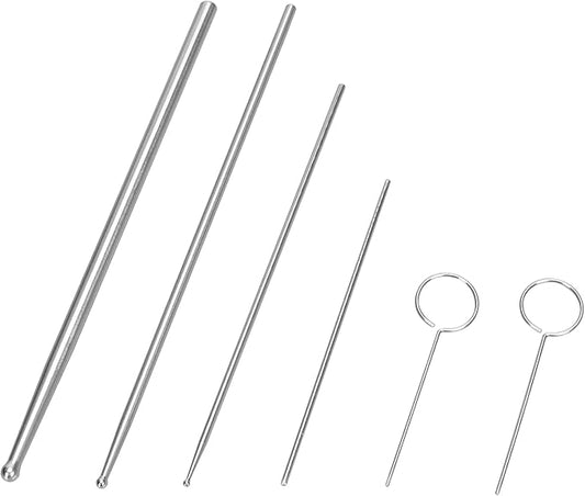 Aiicioo Snake Probe Kit 6 Pieces Ball Python Reptiles Sexing Boy or Girl Snake Stick Tool Kit Set