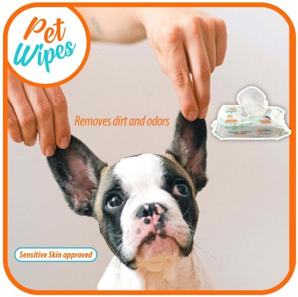 pet wipes for dogs and cats hypoallergenic natural products for cleansing from nose to tail 400ct 8x7in wipes in packs of 100 wipes perfect for grooming and cleaning made in The USA