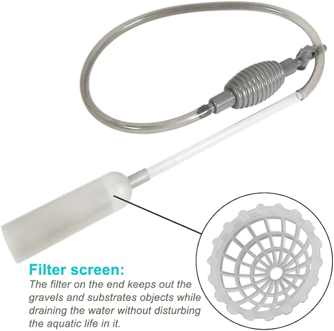 5.7FT Aquarium Siphon Vacuum Cleaner for Fish Tank Cleaning Gravel & Sand & Change The Water