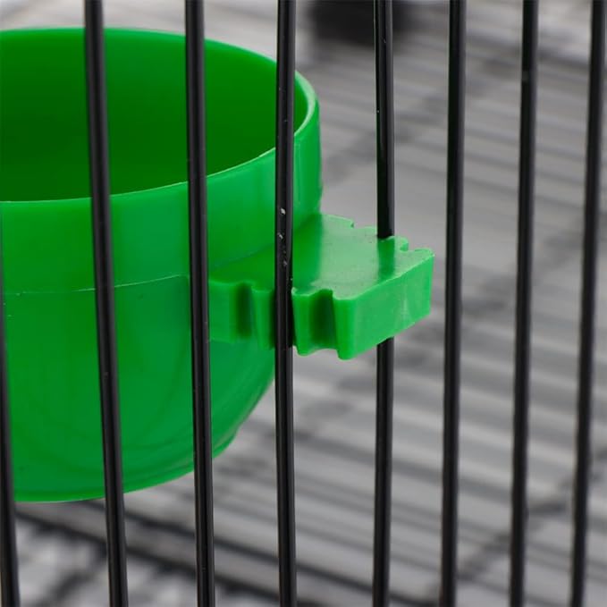 6 Pcs Bird Mini Plastic Feeder Parrot Small Food Water Bowl Cage Sand Cup Feeding Holder