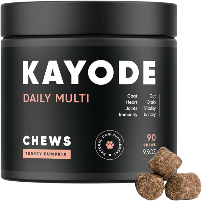 Kayode Daily Multi - Natural Homemade Dog Food Supplement. Dog Multivitamin with Omega for Dogs. Superfood Led. Dog Food Supplement for Homemade Food. Give As Treat Or Crumble On Meals.