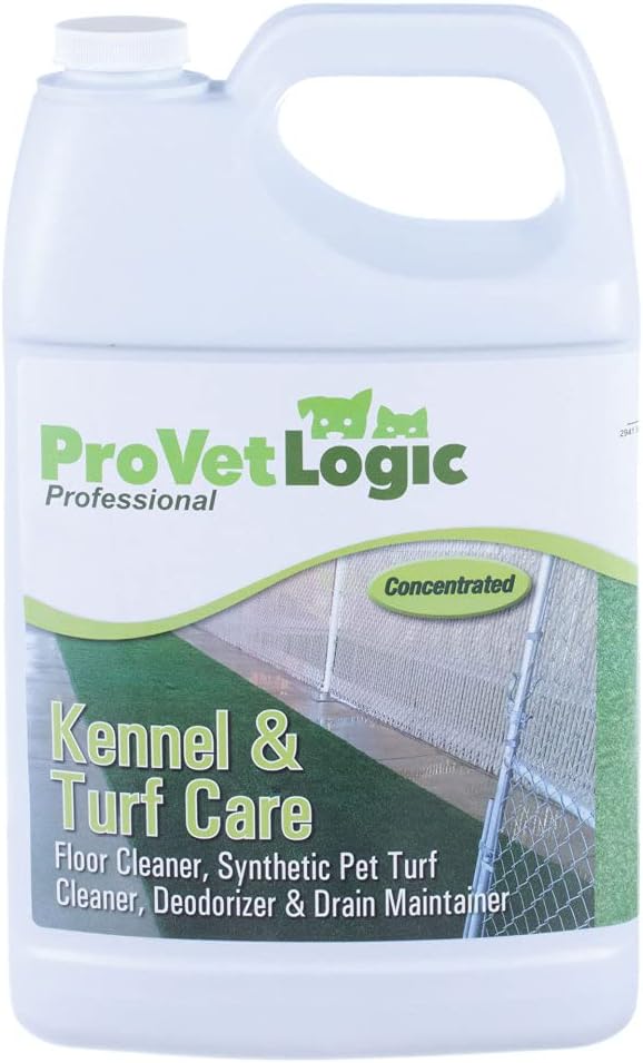Kennel & Turf Care- Floor Cleaner, Synthetic Pet Turf Cleaner, Deodorizer & Drain Maintainer- Gallon (Concentrated)