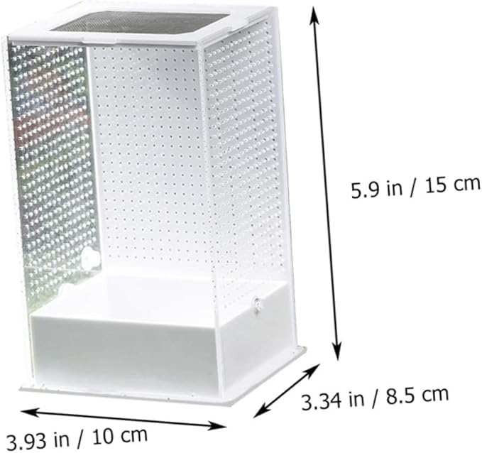 POPETPOP Reptichip 3 Pcs Villa Box Glass Containers Snail Terrarium Lizard Terrarium Lizard Reptile Container Shrimp Breeding Tank Snake Hatching Box White Acrylic Climbing Box Aquarium Reptisoil