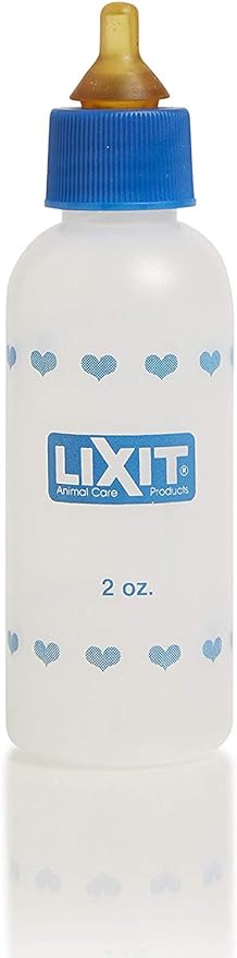 Lixit 2oz Nursing Bottle for Kittens Small Puppies, and Small Animals (2oz, Pack of 12)