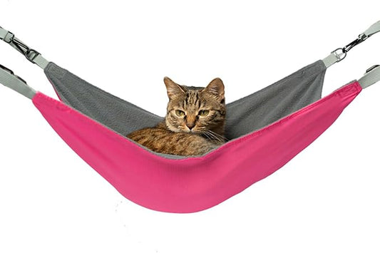 Extra Large Cat Hammock Hanging for Cage,Hanging Cat Bed,Washable Soft Outdoor Cat Mat,Waterproof Cooling Kittens Pad for Cats 26 x 20 inches (XX-Large,Red)