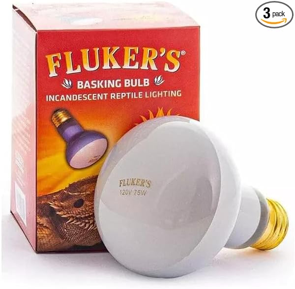 Fluker's (3 Pack) Basking Spotlight Bulbs for Reptiles 75 watt