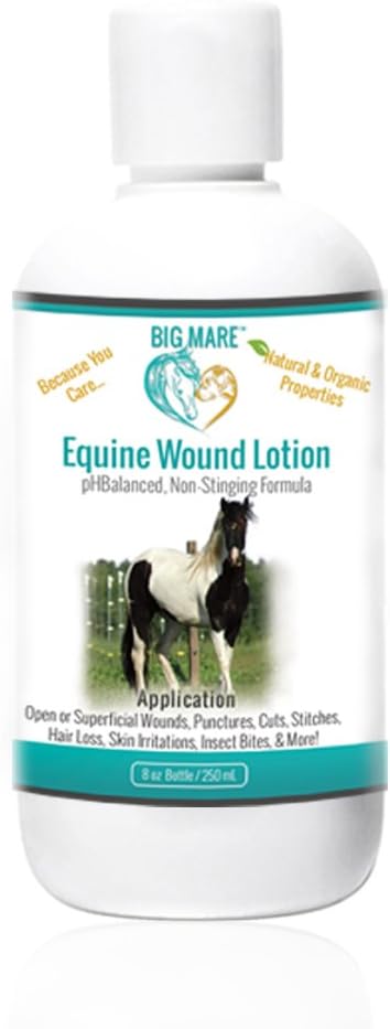 Horse Wound Lotion | Anti Bacterial/Anti Fungal | Healing, Soothing & Penetrating Formula | 8 oz Bottle