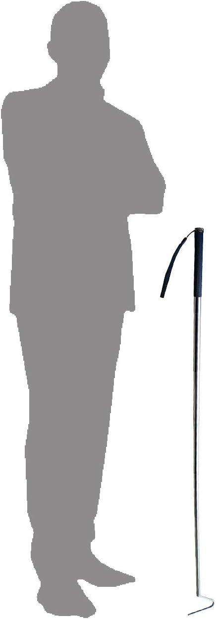 40inch Collapsible Snake Hook Sturdy Non-rotatable Stainless Steel Hook, Tool Hook，Designed with Groove, Can't Rotate, is Easier tooperate and Safer