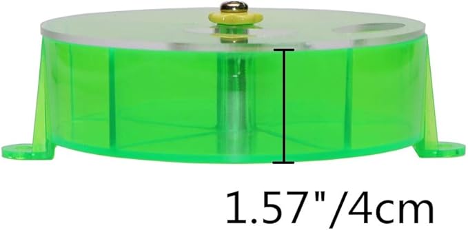 Bird Creative Foraging System Wheel Seed Food Ball Rotate Training Toy for Small and Medium Parrots Parakeet Cockatiel Conure (GREEN)