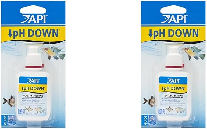 API pH Down Freshwater Aquarium Water pH Reducing Solution 1.25-Ounce Bottle (Pack of 2)