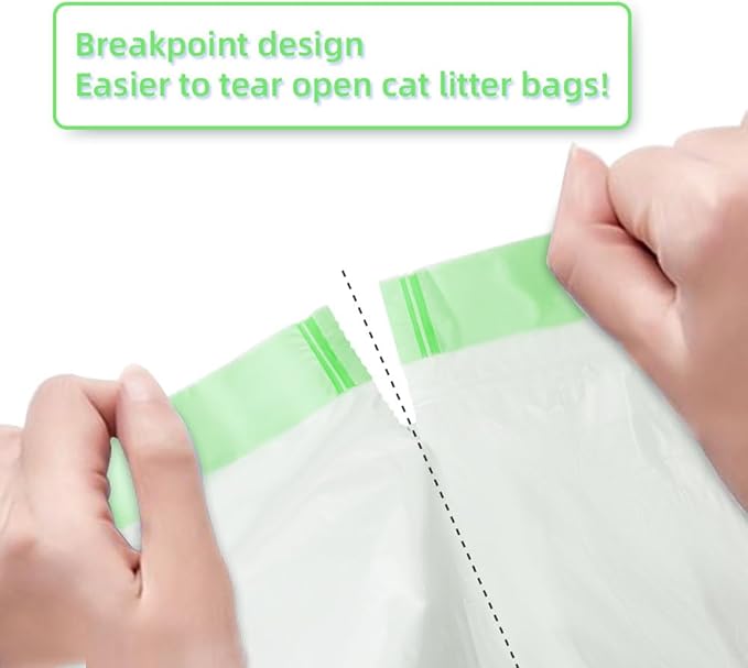 120 count Cat Litter Bags with Drawstring,Cat Litter Liners Durable Pet Cat Pan Liners Extra eplacement Waste Bags -22" x 12"