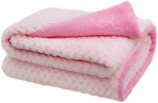 furrybaby Premium Fluffy Fleece Dog Blanket, Soft and Warm Pet Throw for Dogs & Cats(32x40inch, Pink)