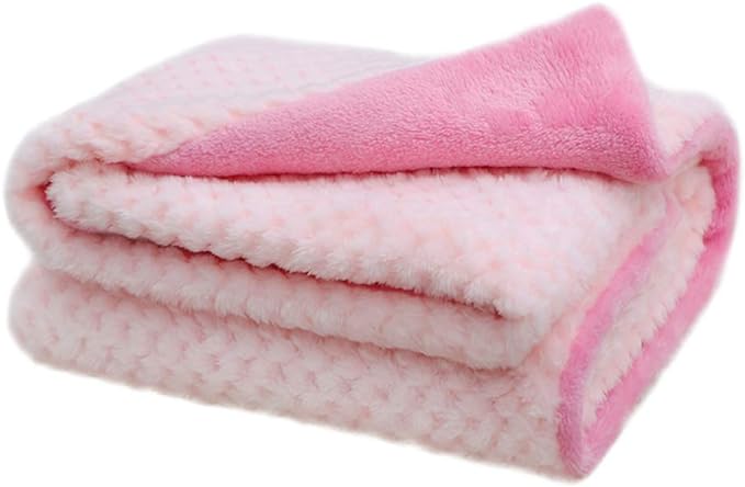 furrybaby Premium Fluffy Fleece Dog Blanket, Soft and Warm Pet Throw for Dogs & Cats(40x47inch, Pink)