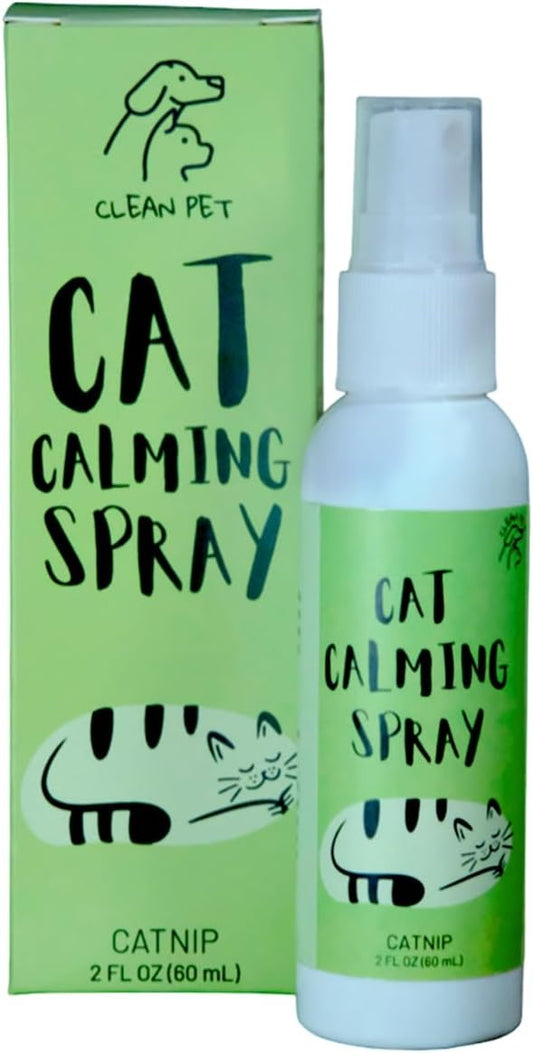 Cat Relaxant Pheromone Spray - for Cats & Kitties - Reduces Stress and Anxiety - Stops Spraying Scratching & Other Problematic Behaviors - Scented & Unscented (Catnip)