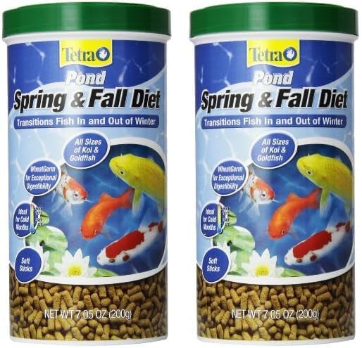 TetraPond Spring and Fall Diet 7.05 Ounces, Pond Fish Food, for Goldfish and Koi (Pack of 2)