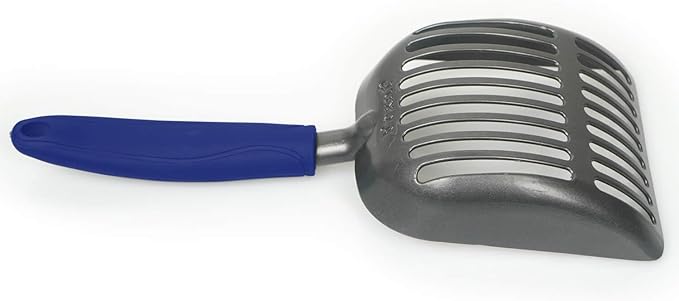 Metal Cat Litter Scoop - Non Stick Aluminum Alloy Aluminum cat Litter Scooper, Solid and Durable Oversized Metal Litter Scoops, Solid Metal, Fecal screening, Solid Handlel Blue