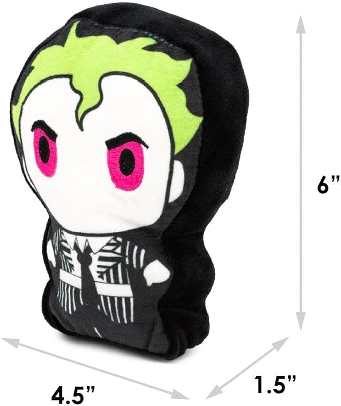 Buckle-Down Dog Toy, Horror, Plush Squeaker Chibi Beetlejuice Standing Pose,DTPT-WMVL