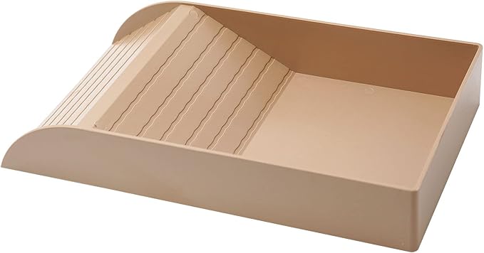 Reptile Tortoise Turtle Feeding Dish with Ramp and Basking Platform, Plastic, 14.17 in L x 7.87 in W x 2.44 in H
