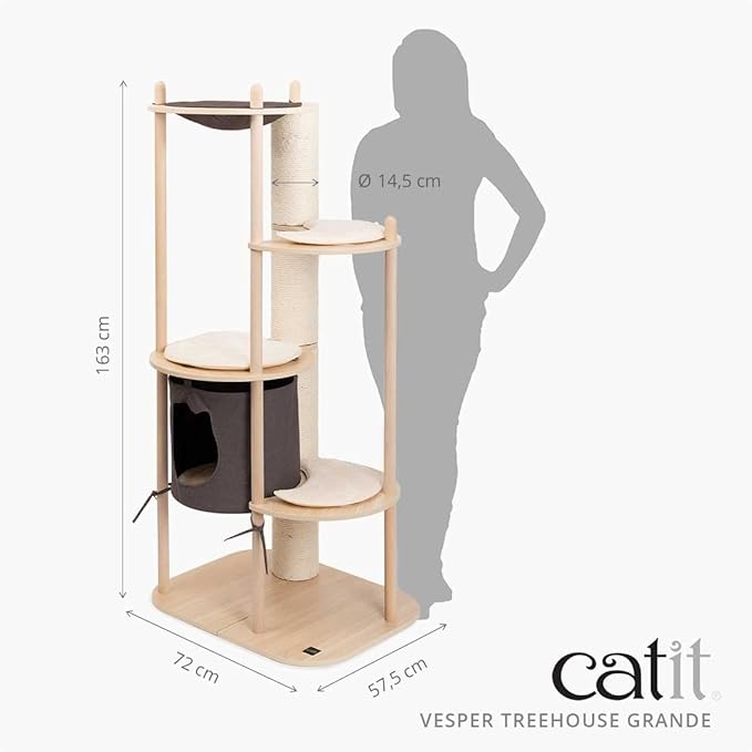 Catit Vesper Treehouse, Cat Tree Furniture, Large