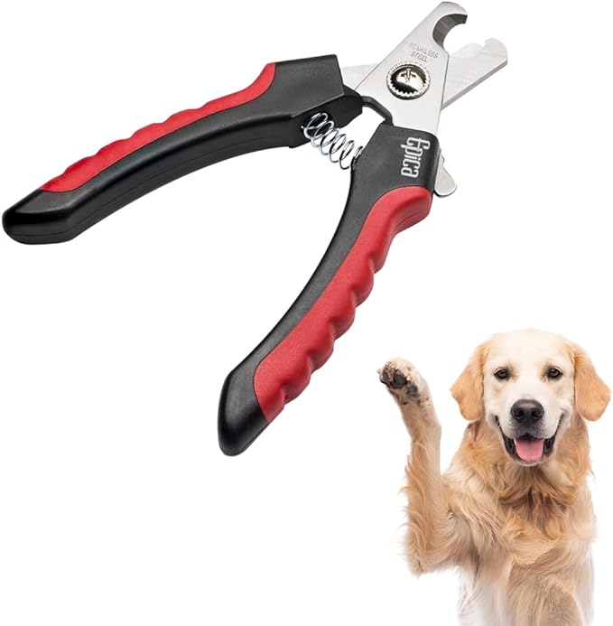 Epica Professional Dog Nail Clipper, Dog Nail Clippers for Large Dog, Easy and Safe Dog Grooming Clippers, Cat Claw Trimmer with Safety Guard (Large)