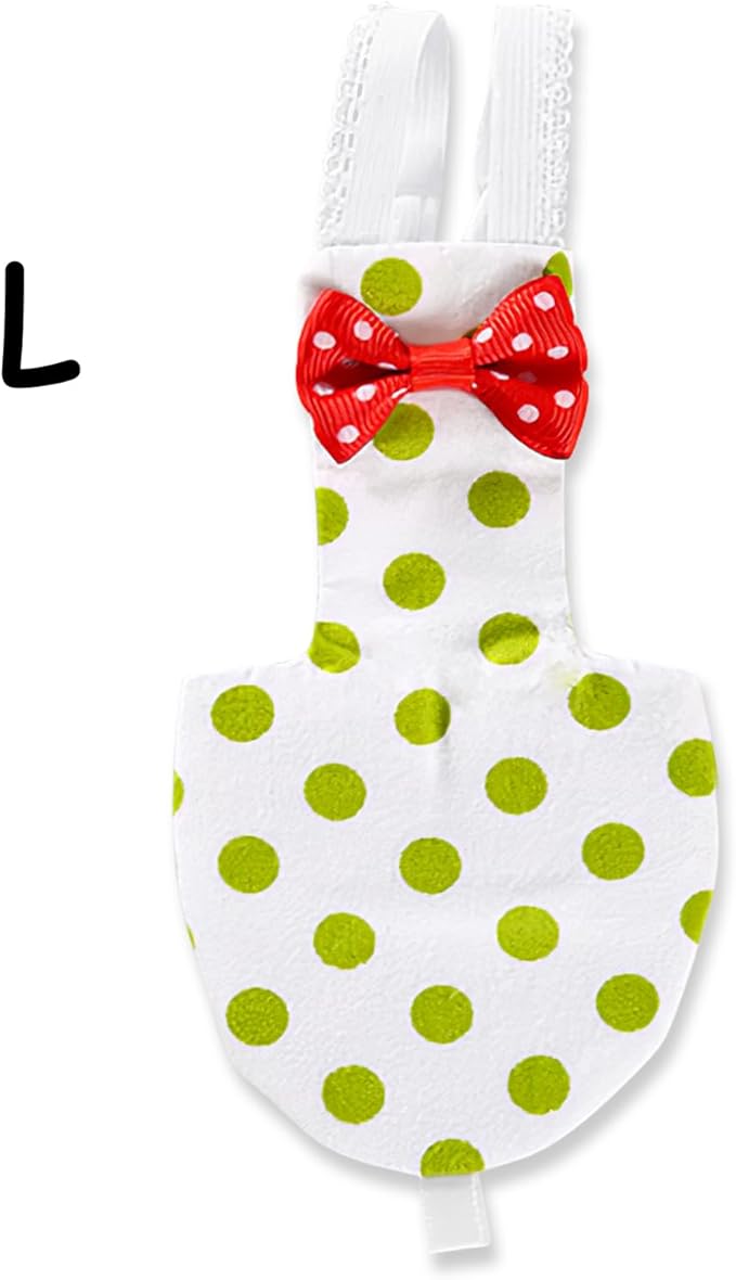 Bird Diaper Flight Suite Bird Vlothes Cockatiel Harness Parrot Nappy with Waterproof Inner Layer washable Cute Urine Wet Suit Macaw Parakeet Bird Clothes Warm (White Polka Dot, L)