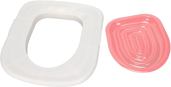 Cat Toilet Training Kit Dog Toilet Trainer Universal Reusable Environmentally Friendly Cat Toilet Pads Pet Toilet Trainer for Pet Cleaning (M-White Tray, 1 Pink Inner Support)