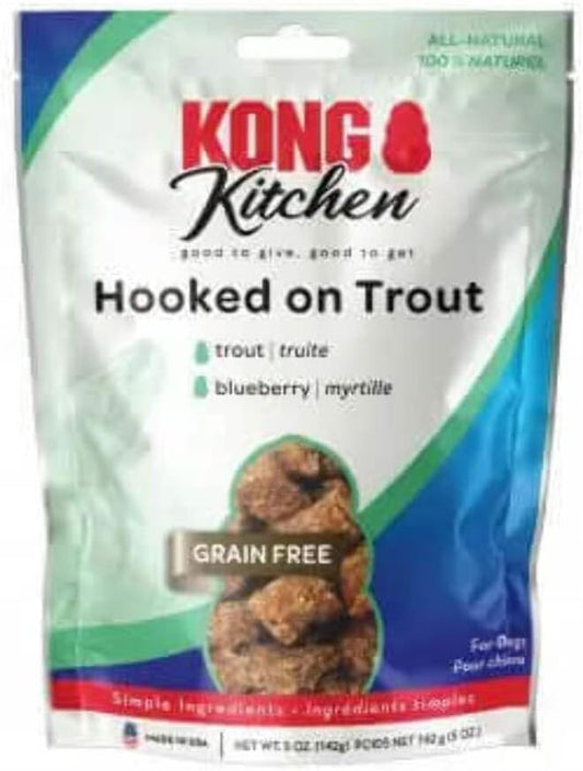 KONG Kitchen Grain Free Dog Biscuits 5 Ounces (Hooked on Trout)