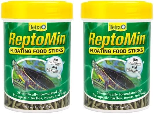 Tetra ReptoMin Floating Food Sticks, Food for Aquatic Turtles, Newts and Frogs, 1.94 oz (Pack of 2)