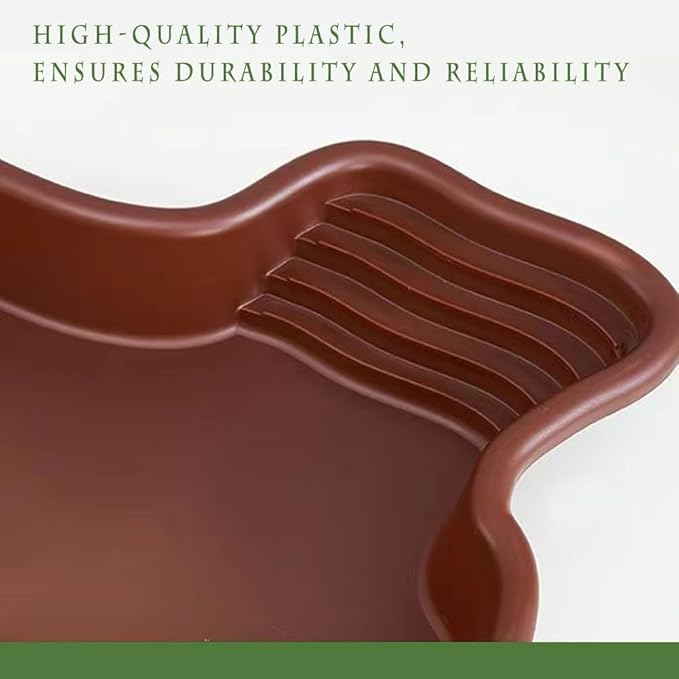 Reptile Water Pool for Turtle Bathing - Reptile Habitat Accessories and Enclosure for Salamander, Bearded Dragon, Lizard, Frog, Snake, Gecko - Reptile Food Feeding Water Bowl & Tweezers & Bath Tub Set