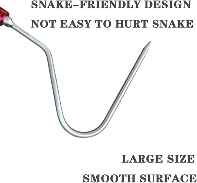 48'' High-Carbon Snake Hook Catcher Stick Tongs Grabber Reptile Pick-up Handling Tools for Catching,Moving Snakes or Hunting Game Finders