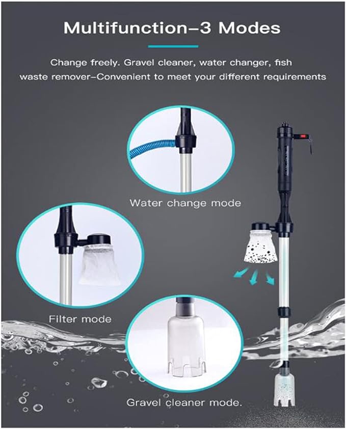 LONDAFISH Electric Fish Tank Vacuum Cleaner Syphon Operated Gravel Water Filter Cleaner Sand Washer