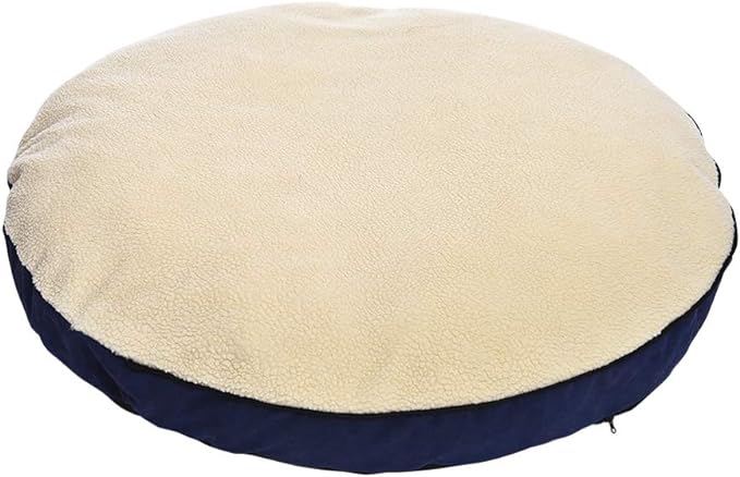 Amazon Basics Cozy Pet Cave Bed for Dog, Medium, 30 x 30 x 12.5 Inches, Blue