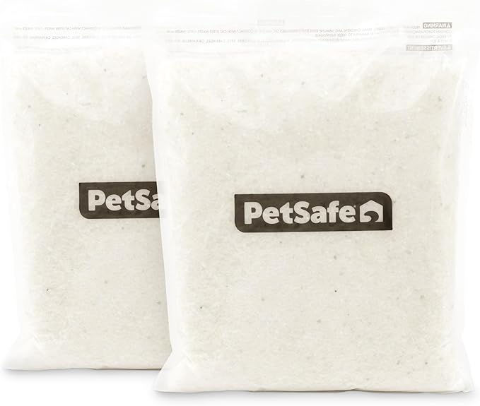 PetSafe ScoopFree Premium Crystal Cat Litter - Outperforms Clay Litter - Less Tracking, Dust for A Fresh Home - Non-Clumping - Two 4.3 lb Bags of Litter (8.6 lb Total) - Fragrance-Free