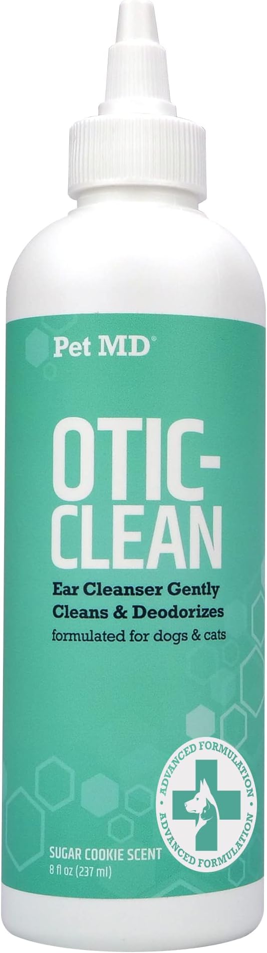 Pet MD Cat & Dog Ear Cleaner - Otic Ear Solution for Dogs - Pet Ear Cleaner - Cat Ear Cleaner Liquid - Cat & Dog Cleaning Supplies - Sugar Cookie Scent - 8 oz.