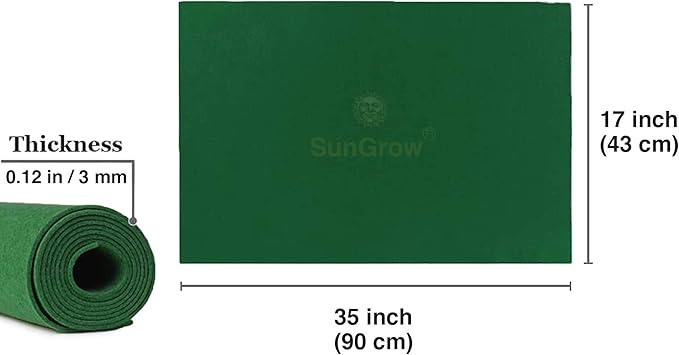 SunGrow, Reptile Mat, Terrarium Floor Liner, 30BR/40BR/50/65 Gallon, Substrate Carpet, Soft Bedding for Reptiles - Gecko, Lizard, Snake, Tortoise, Reptile Cage Tank Supplies & Accessories, Green, 1Pc