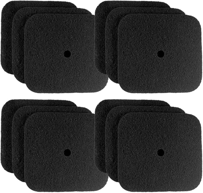 HQRP 12-Pack Replacement Carbon Filters Compatible with Catit Hooded Cat Litter Pans 50685, 50700, 50701, 50702, 50722, 50695 & 50696