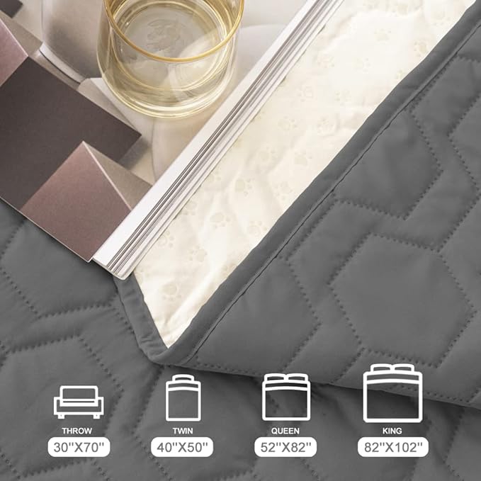 Waterproof and Anti-Slip Dog Bed Cover and Pet Blanket Sofa Pet Bed Mat ，car Incontinence Mattress Protectors Furniture Couch Cover for Most Cats Dogs, Pets