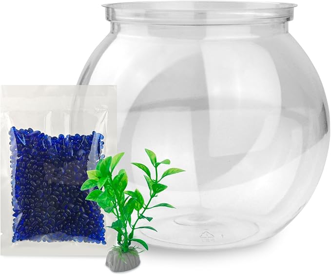 Mini Plastic Aquarium Starter Kits, Fish Tank (0.8Gallon/ 3L)