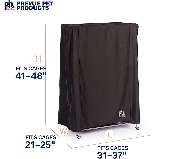 Prevue Hendryx Pet Products Good Night Bird Cage Cover, Large, Black