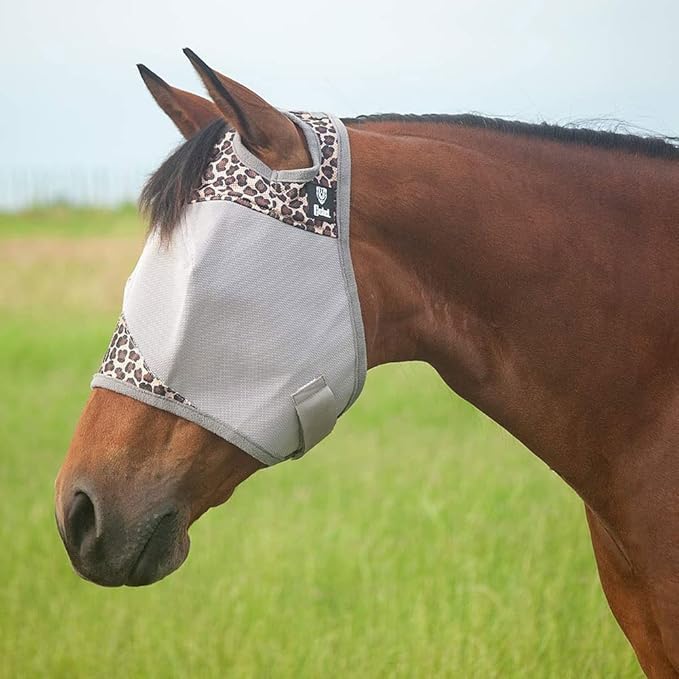 Cashel Crusader Designer Horse Fly Mask, Leopard, Weanling