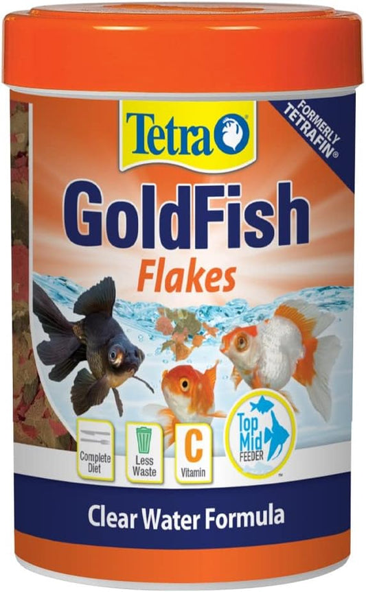 Tetra Goldfish Flakes, Nutritionally Balanced Diet For Aquarium Fish, Vitamin C Enriched Flakes, 1 oz