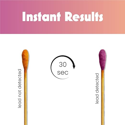 Lead Test Kit - 10 x Instant Testing Swabs for Lead (inc Lead Paint) Rapid Test Strips - Results in 20 seconds.