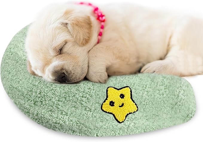 Dog Puppy Pet Pillow Cuddle Toy for Sleeping, Soothing Plush Soft Toy, Dog Calming Pillow Old Joint Relief, Puppy Stuffed Animal Toys U Shaped Neck Pillow