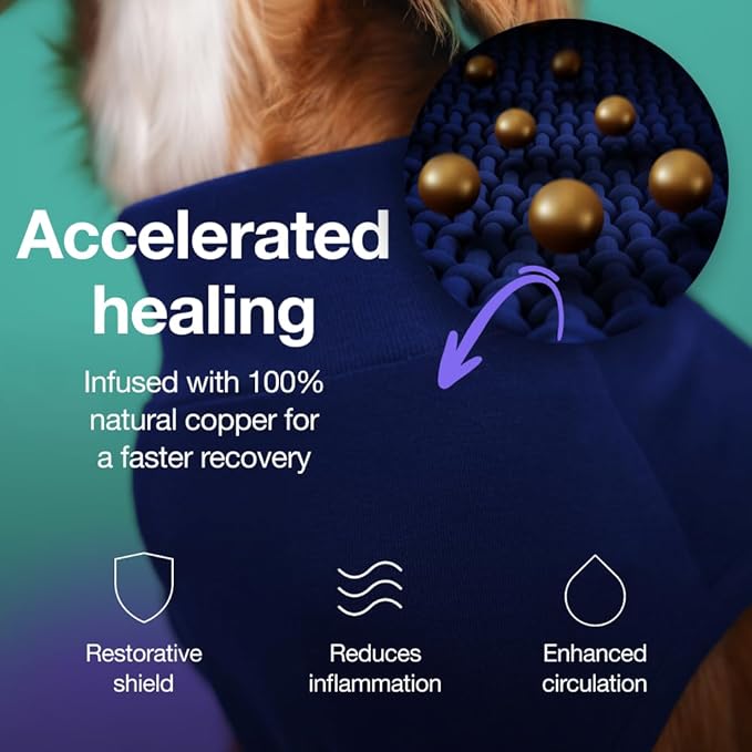 PupShield - Dog Surgery Recovery Suit for All Dog Sizes - Easy Use Anti Lick - Spay & Neuter Recovery Suit, Surgical Onesie for Dogs - Dog Cone Alternative (Blue, Medium/Large (Weight:50-80 LBS))