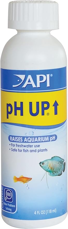 API pH UP Freshwater Aquarium Water pH Raising Solution for fish,4-Ounce Bottle, Brown